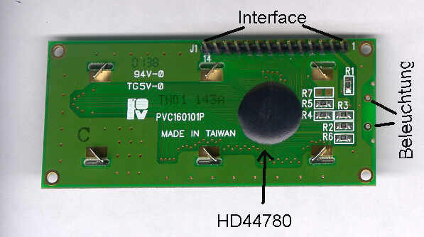 1x16-Display-Rückseite: ein
              8+8-Typ