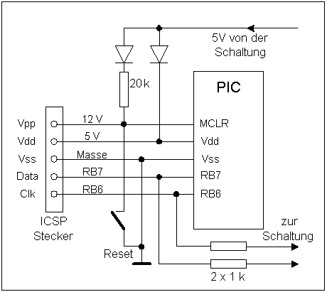 Schaltungsvorschlag fr ICSP