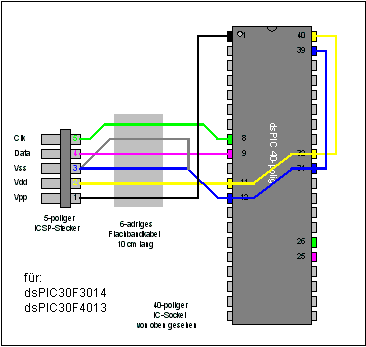 ICSP-Brennadapter fr
                  40-polige dsPIC