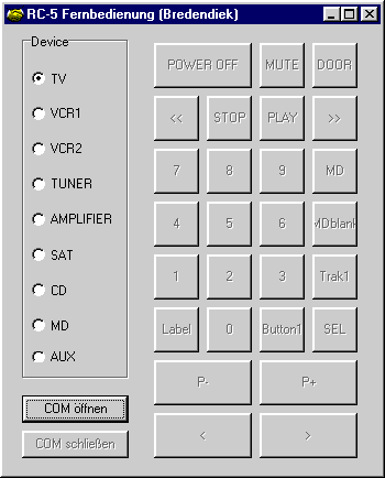 Bild des Windows Programms