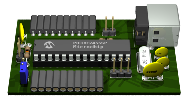 28-pin
                USB-Testplatine