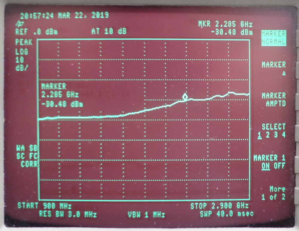 Messergebnis, am Ausgang Billig-SMA-Load foto