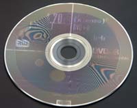 DVD (Labelseite) mit deutlichem Brennfehler