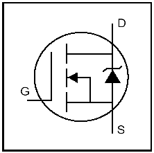 Schaltsymbol eines N-Kanal-MOSFET