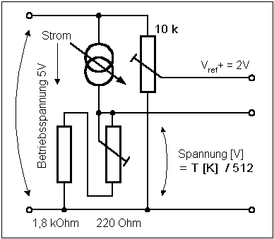 KTY81-210 Temperatursensor 2000R bei 25°C ±1% Gehäuse TO92 Integrierte Schaltung 